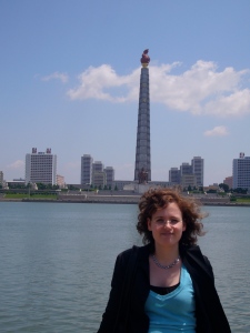 Juche Tower in Pyongyang, 2007.