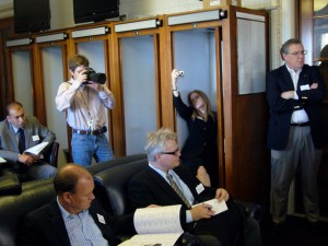 Never bored: Reporters in the Senate Press Gallery